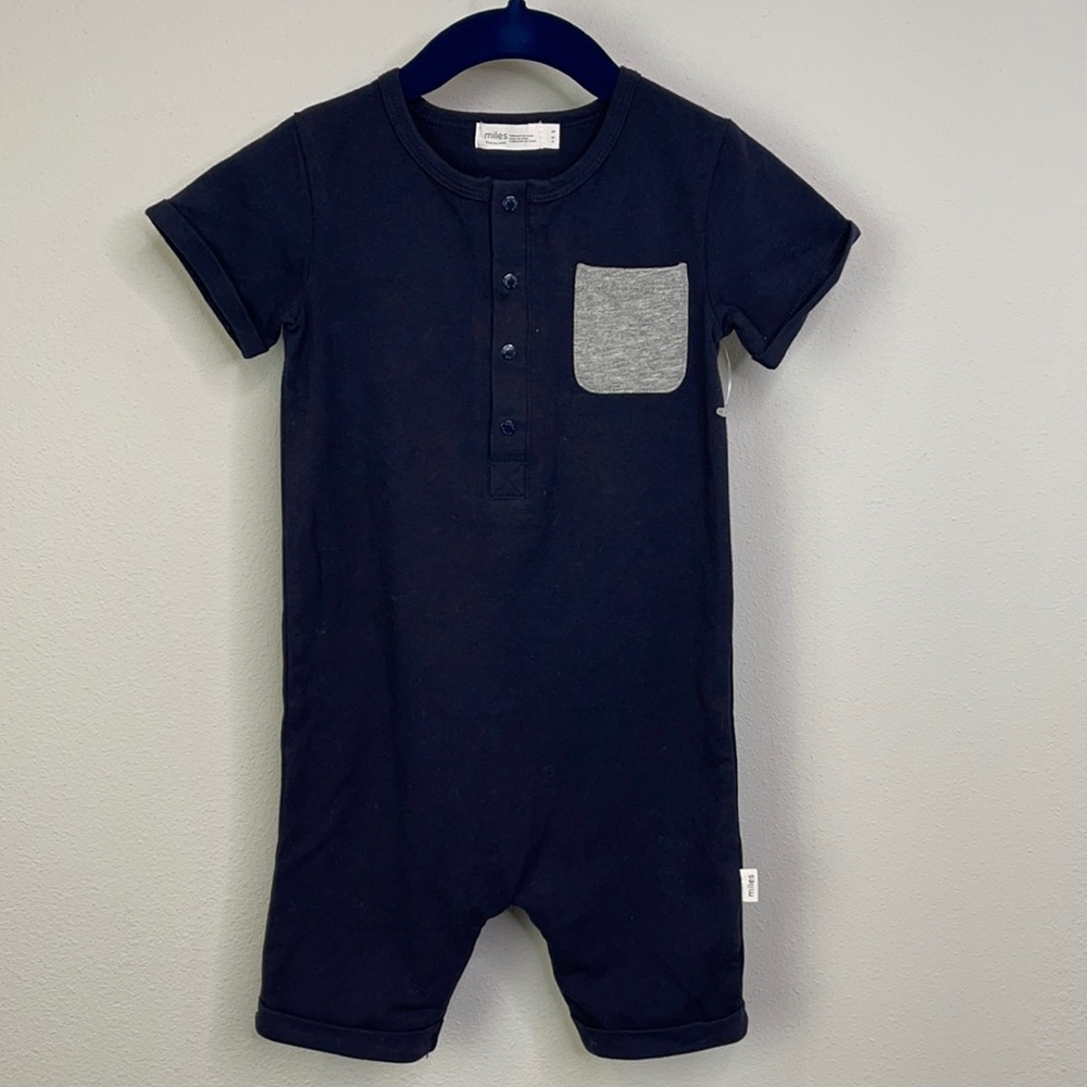 Miles NWOT Navy Blue Short Coveralls Romper 24 Month